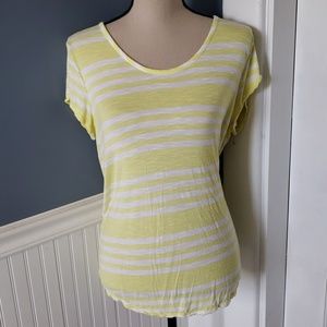 Gap shirt yellow & white stripes